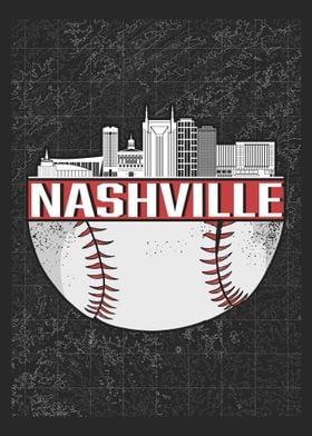 Nashville Baseball Skyline