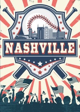 Nashville Baseball Skyline