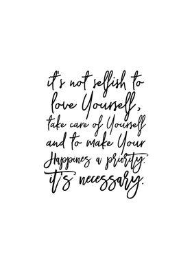 Love Yourself Quote Art