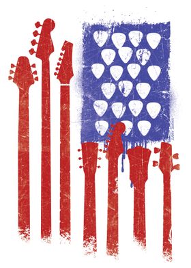 American Flag Guitars