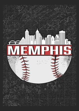 Memphis Baseball Skyline