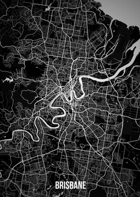 Brisbane dark map