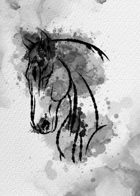 Horse head illustration