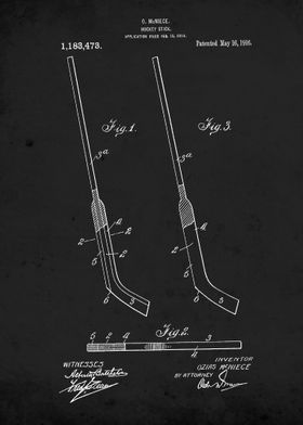 Hockey stick 1916 Patent