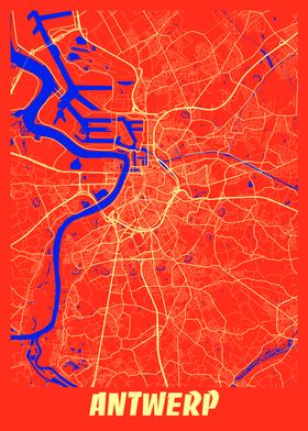 Antwerp Retro City Map