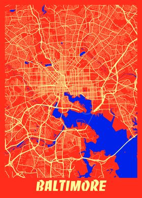 Baltimore Retro City Map