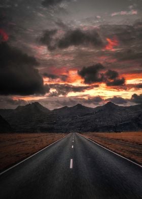 black red cloud road