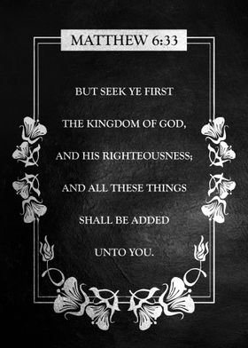 Matthew 6 33