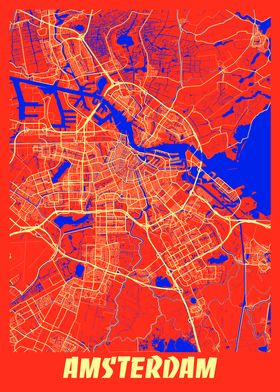 Amsterdam Retro City Map