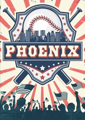 Phoenix Baseball Skyline