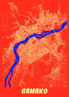 Bamako Retro City Map