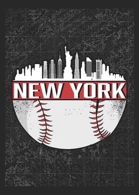 New York Baseball Skyline