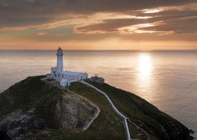 Dusk at South Stack lighth