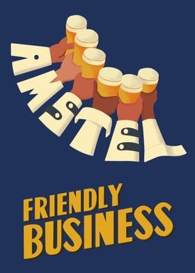 Amstel Beer old poster 1