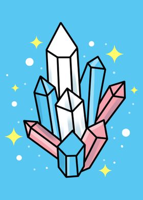 Transgender Pride Crystal