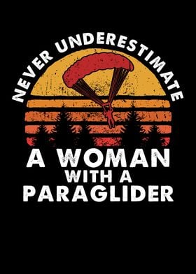 A Woman With A Paraglider