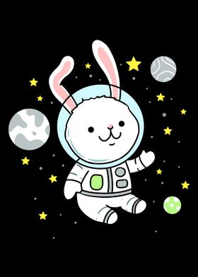 Agender Bunny In Space Poster By Queerappear Displate