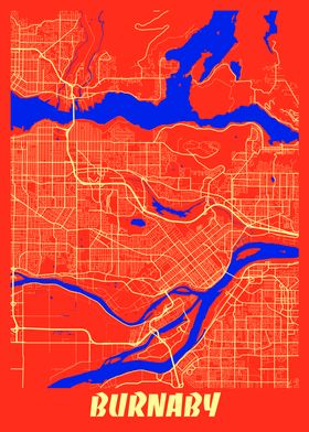 Burnaby Retro City Map