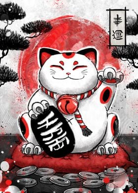 Japan Art Lucky Cat
