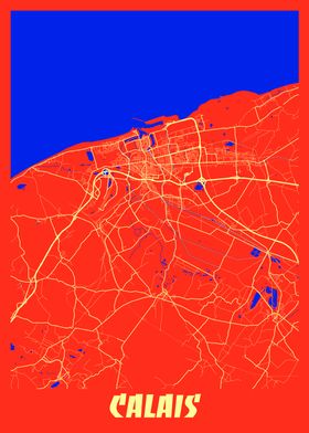 Calais Retro City Map