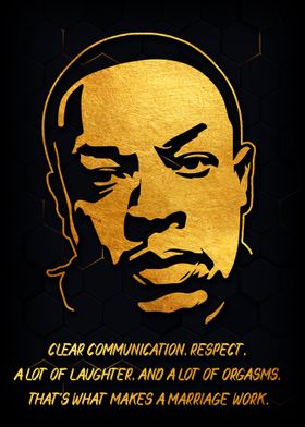 Dr Dre Gold Quote Art