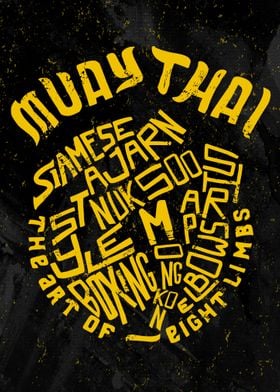 Muaythai Terms Typography
