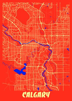 Calgary Retro City Map