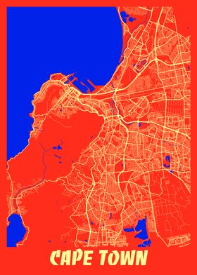 Cape Town Retro City Map