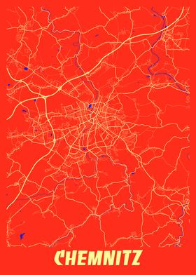 Chemnitz Retro City Map