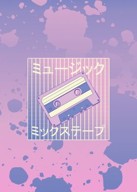 Japanese City Pop Tape Poster By Bestprints Displate