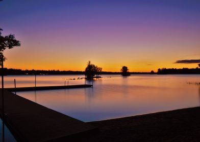 water sunset blue home