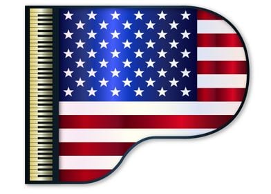 Grand Piano USA Flag