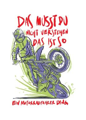 Ein Motorradfahrer Ding