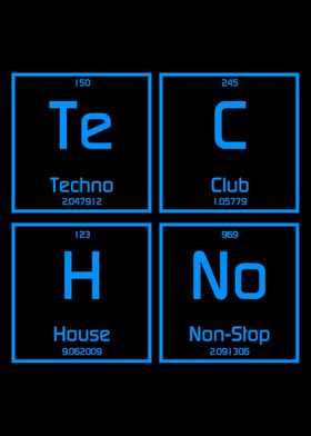 Techno Music Chem Table