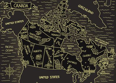 Glow Map of Canada