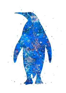 Penguin blue art