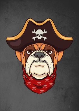 Pirate costume bulldog