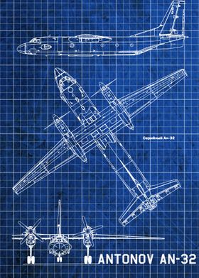 Antonov AN 32 Blueprint