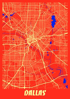 Dallas Retro City Map