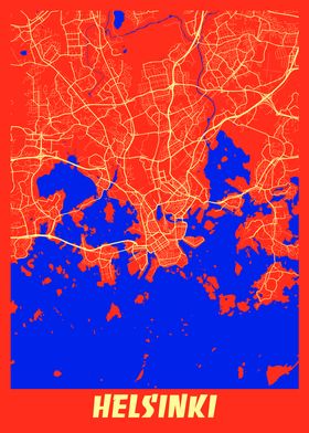 Helsinki Retro City Map