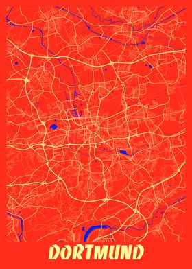 Dortmund Retro City Map