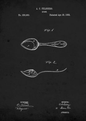 Spoon 1882 Patent Art