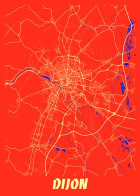 Dijon Retro City Map