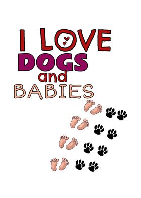 Dogs And Babies Footprints