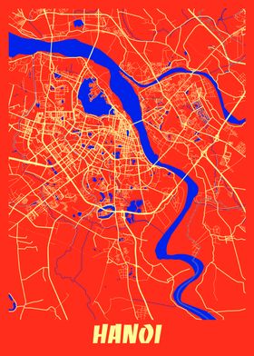 Hanoi Retro City Map