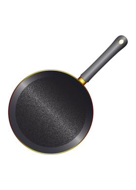 Black Metal Frying Pan