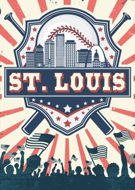 St Louis Baseball Skyline