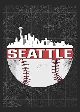Seattle Baseball Skyline