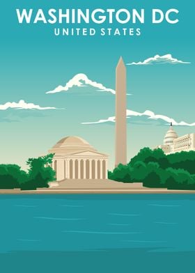 Washington DC Travel Print