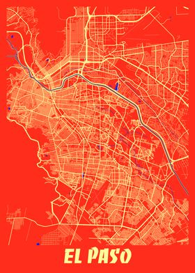 El Paso Retro City Map